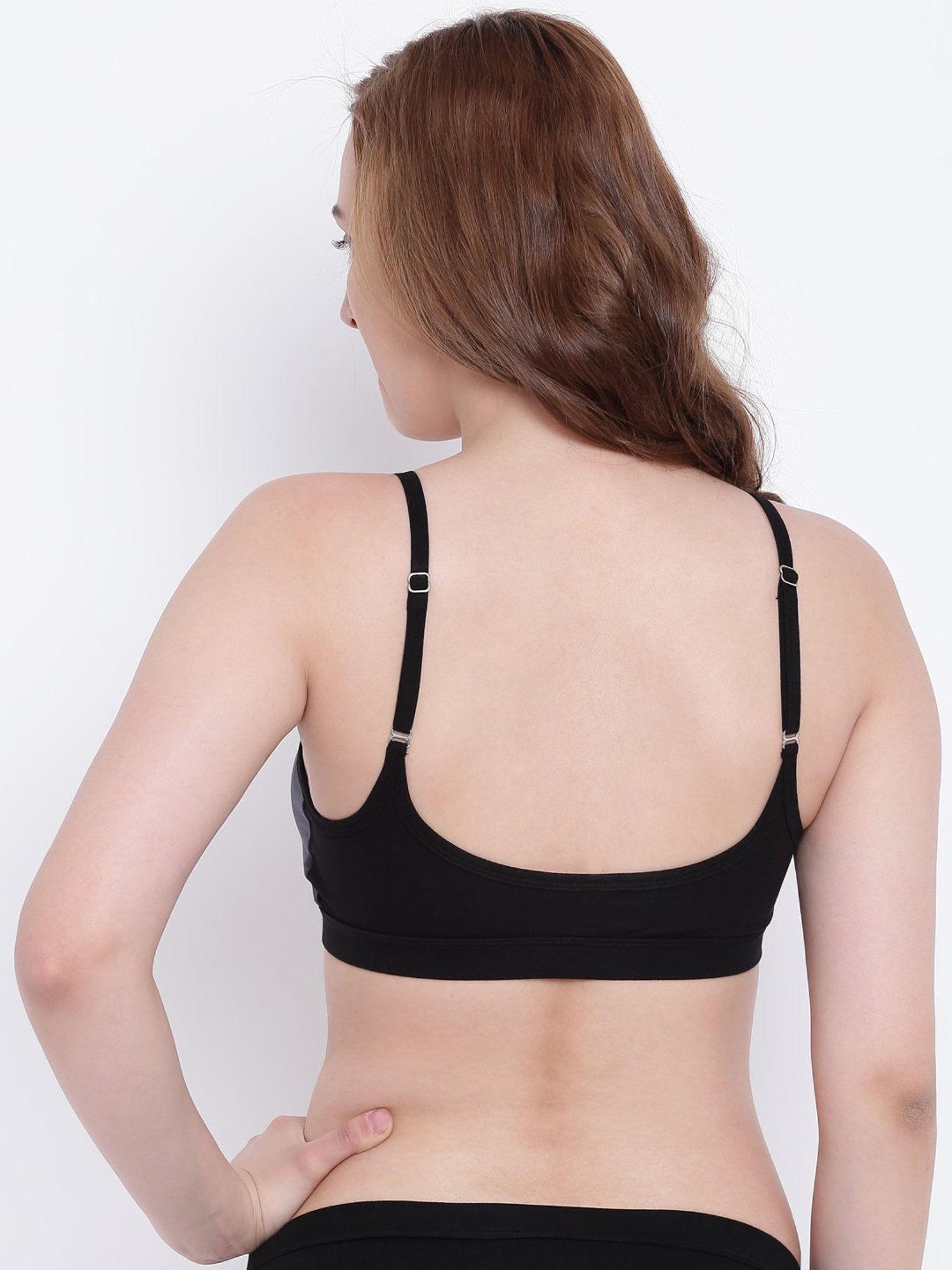 La Intimo Grey & Black Mermaid Sports Bra