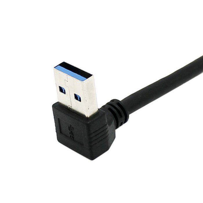 Up Angled 90 Degree USB 3.0 to Micro 10Pin Right Angled Cable 20cm for phone