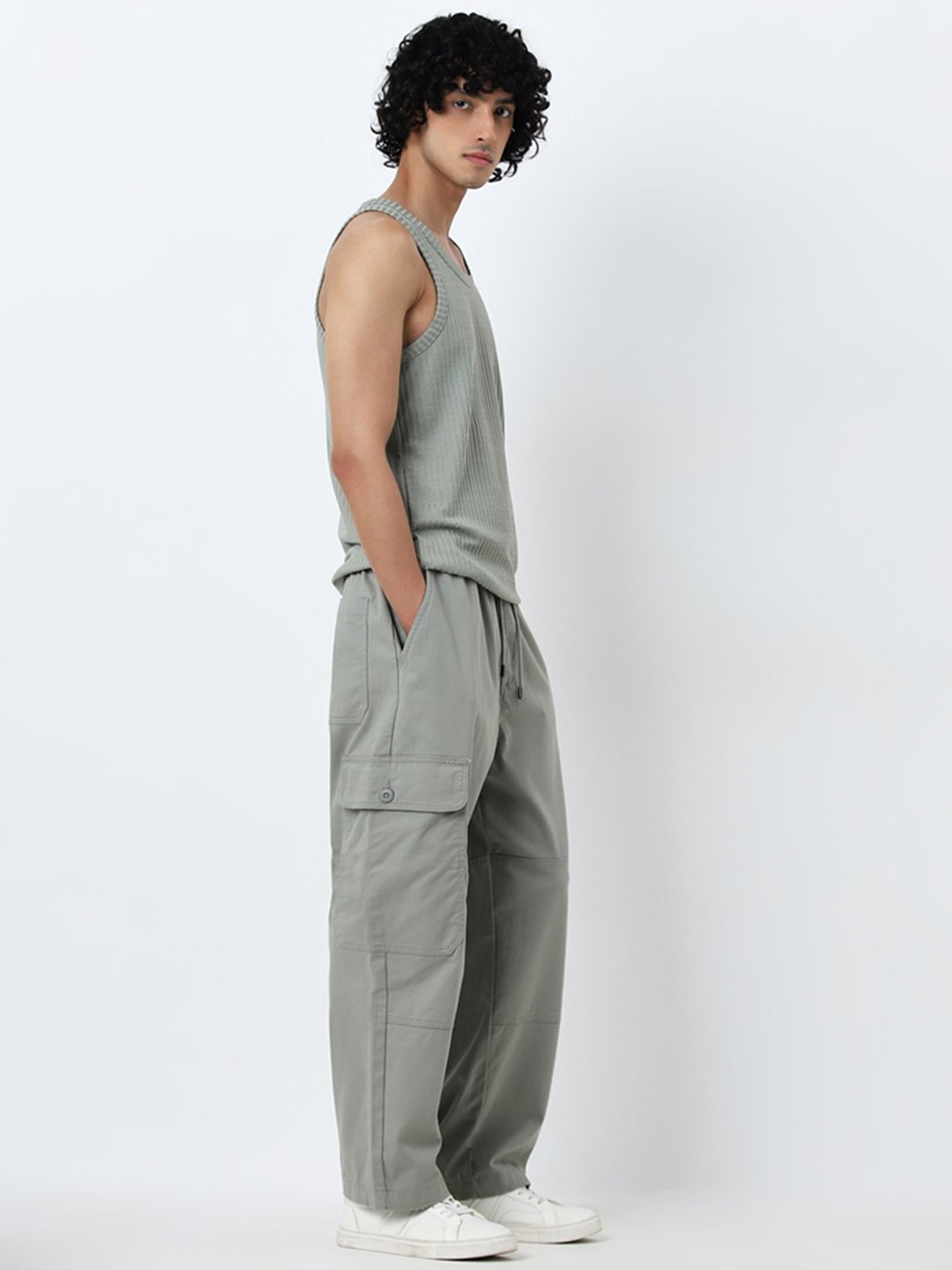 Nuon by Westside Sage Ribbed Slim-Fit T-Shirt