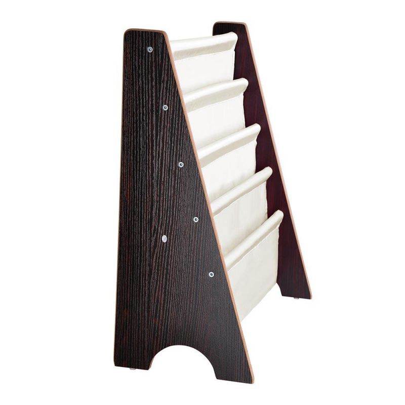 Wood Kids Book Shelf Sling Storage Rack Organizer Bookcase Display Holder White