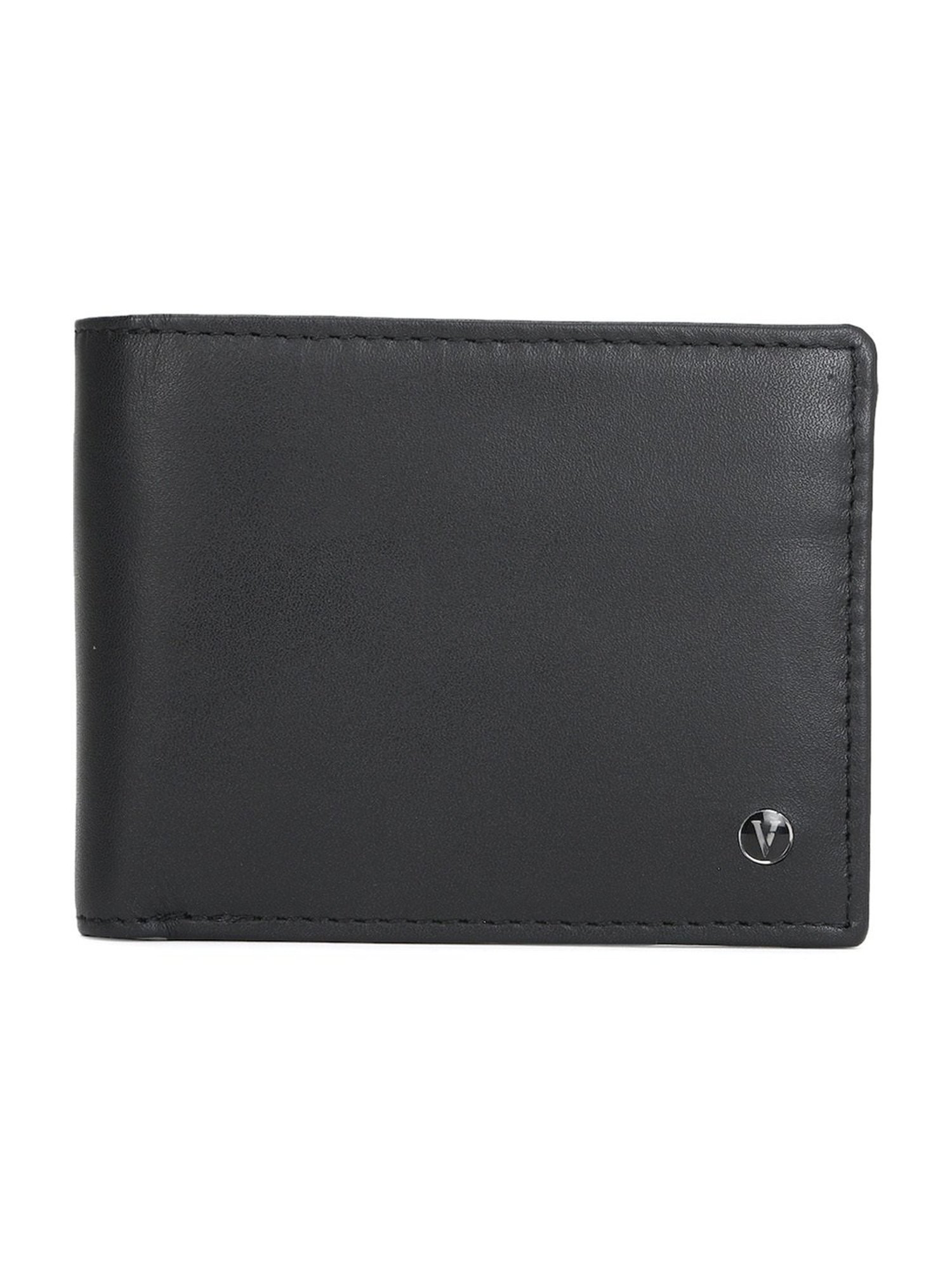Van Heusen Black Leather Bi-Fold Wallet for Men