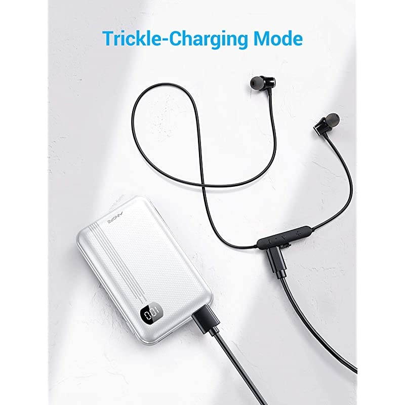 Portable Charger, One of The Smallest 10000mAh 3A PD 3.0 Power Bank QC 3.0,  18W Fast Charge Phone Battery Pack Tri-Output,[LED Display] Phone Charger Compatible iPhone 12, iPad, Samsung Galaxy