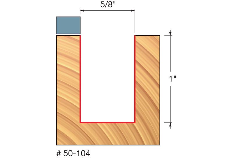 Freud 50-104 5/8 in. x 1 in. Top Bearing Flush Trim Router Bit