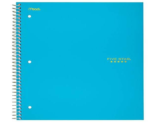 Five Star Trend Wirebound College Ruled Notebook 5 Subject - Five Star Notebooks
