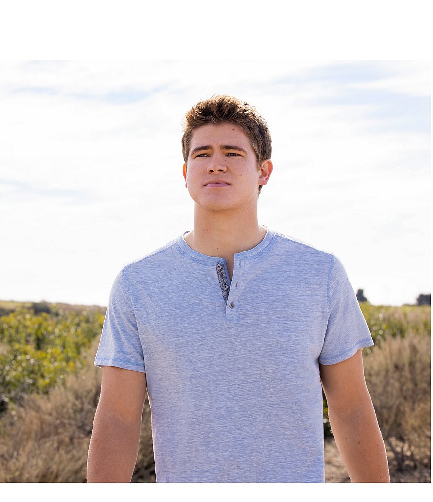 Flag and Anthem Short-Sleeve Rollins Slub Henley Shirt