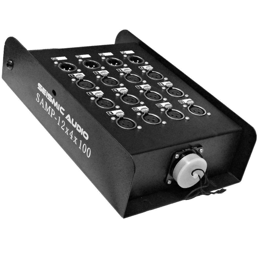 Seismic Audio - SAMP-12x4x100 - 12 Channel, 100 Foot XLR Snake Cable with Multi Pin Easy Disconnect Trunk for Recording, Stage, Studio use