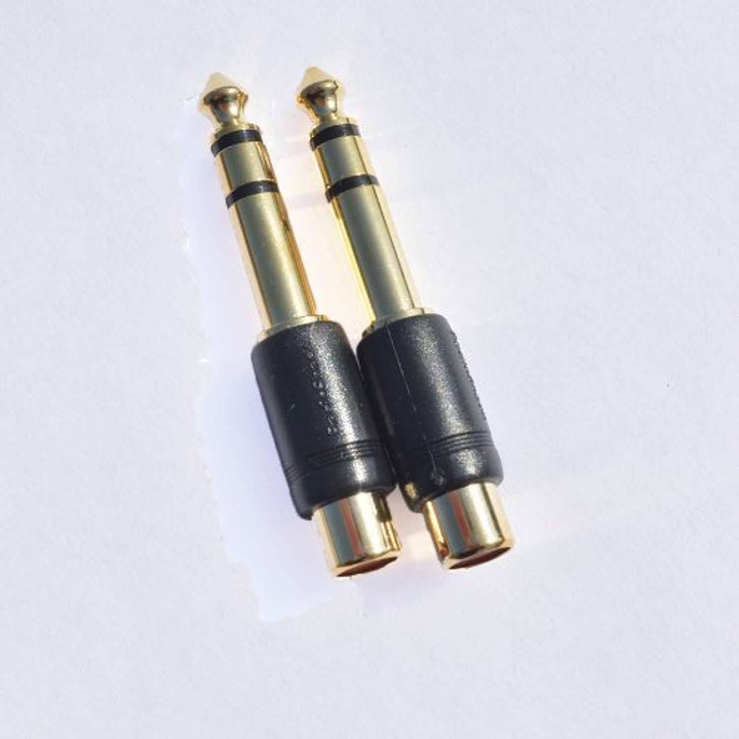 radioshack 1/4 inch stereo male-to-rca female adapter (2-pack)