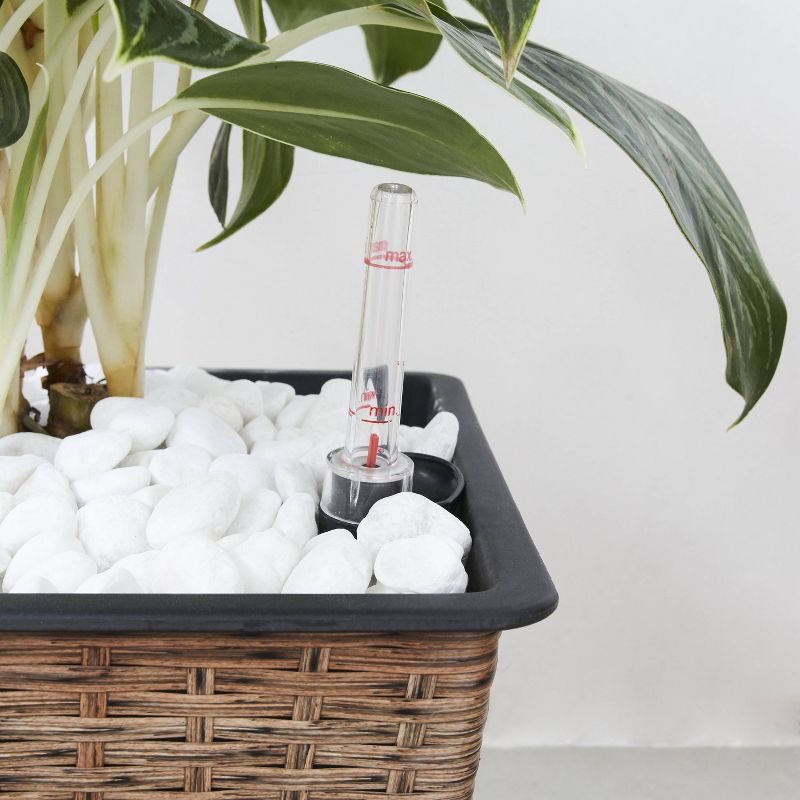 Hatteras Square Self-Watering Planter Light Brown - Vifah