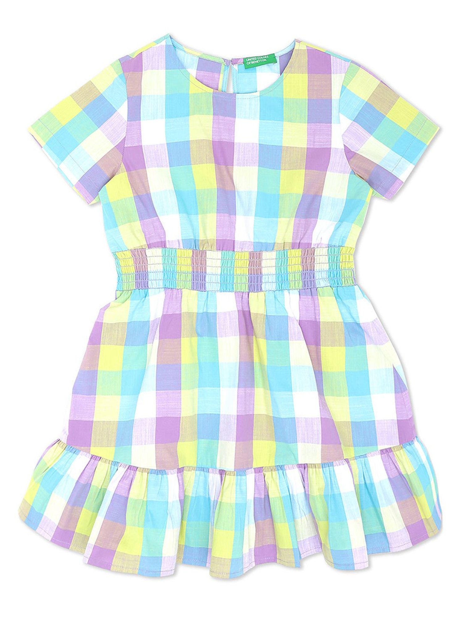 United Colors of Benetton Kids Multicolor Checks Dress