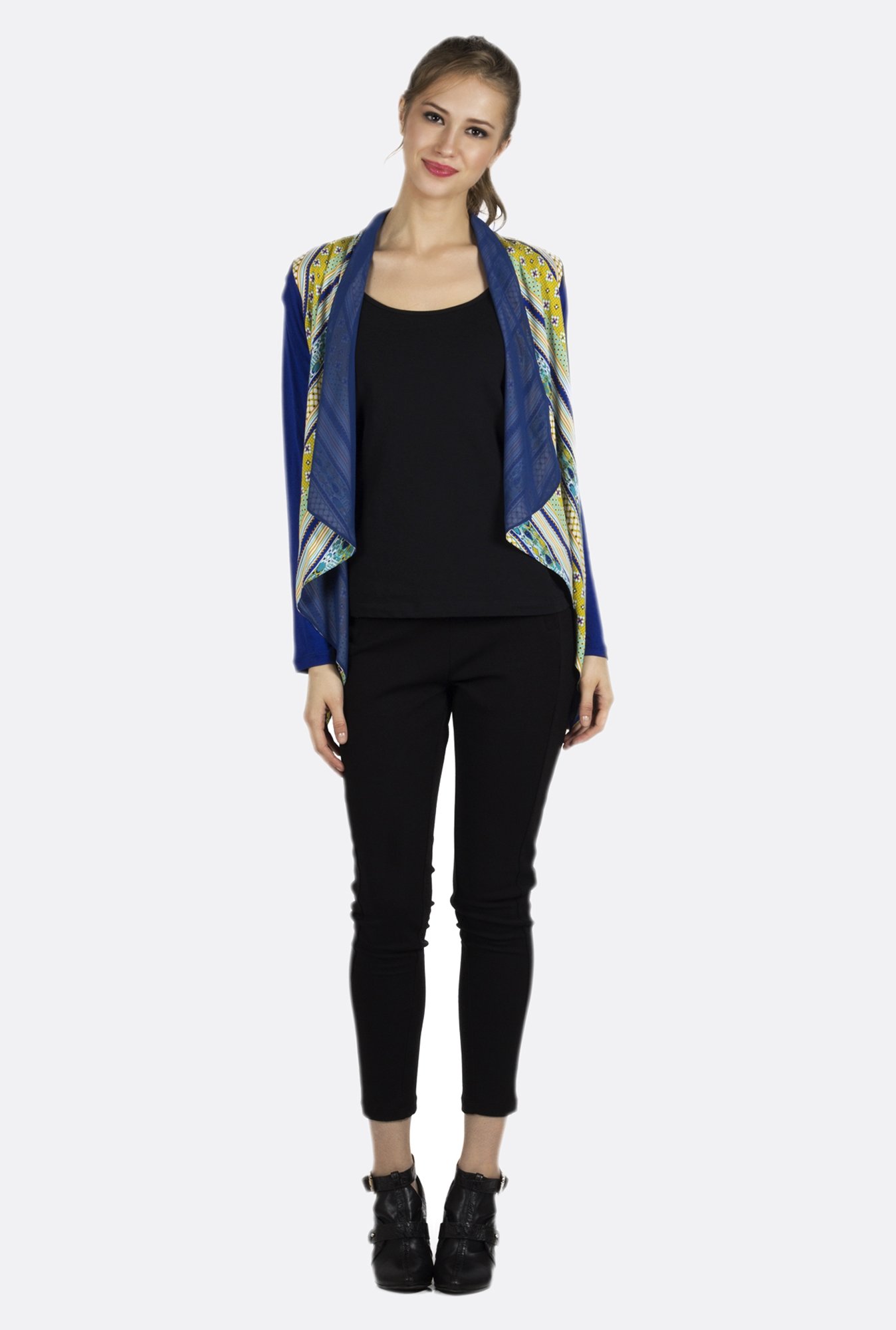 Fusion Beats Multicolor Striped Shrug