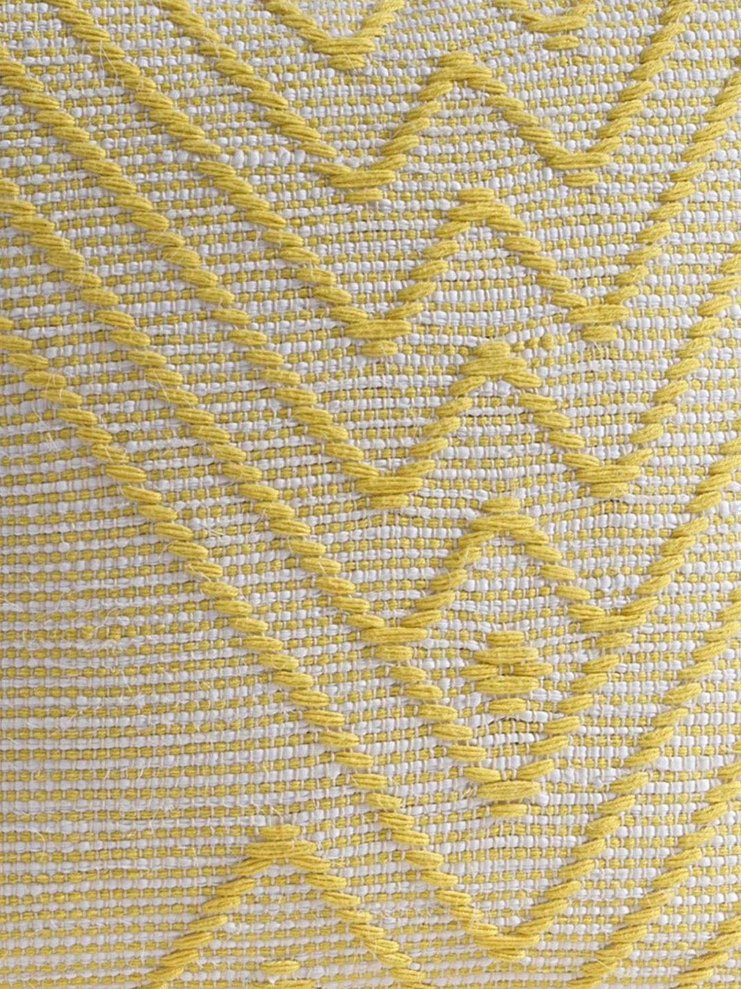 Spaces Spun Abstract Yellow Cotton Cushion Cover