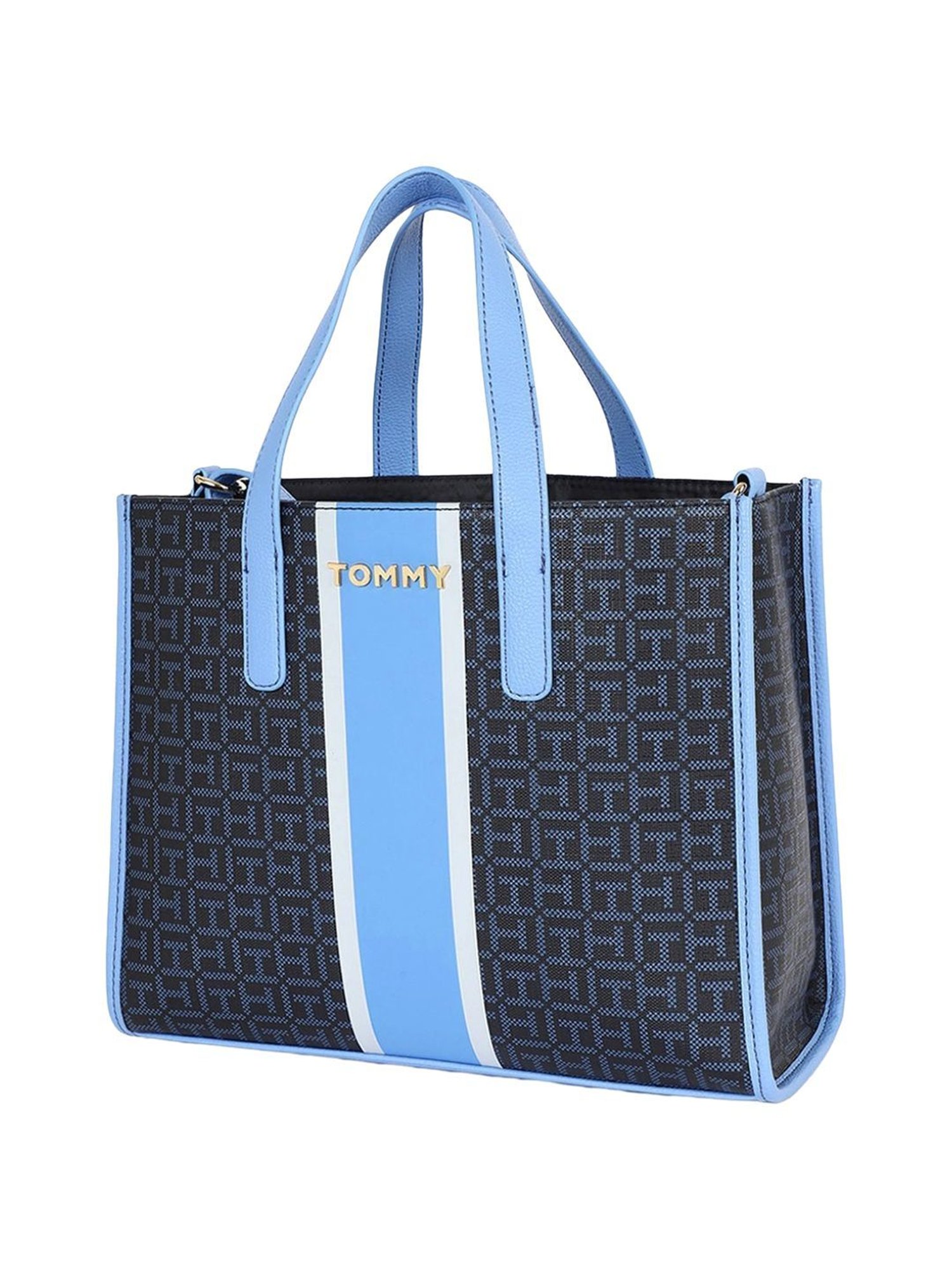 TOMMY HILFIGER Blue JOCELYN II Logo Bowler Bag