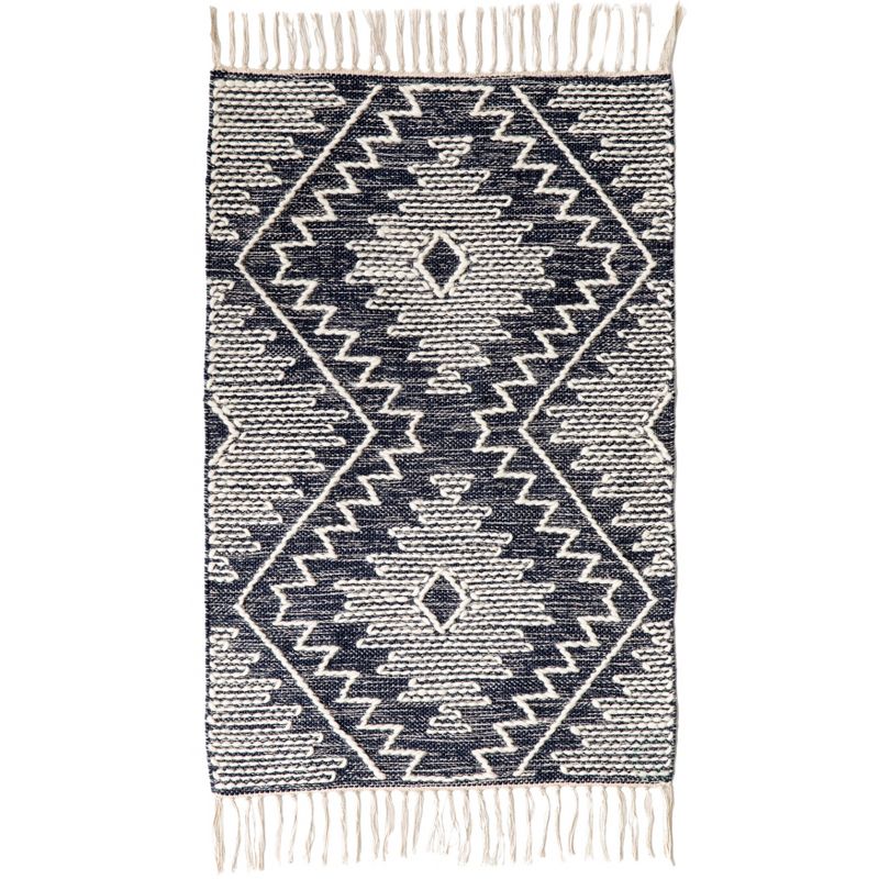 1'10"x1'10" Rectangle Woven Accent Rug Multicolored - DEERLUX