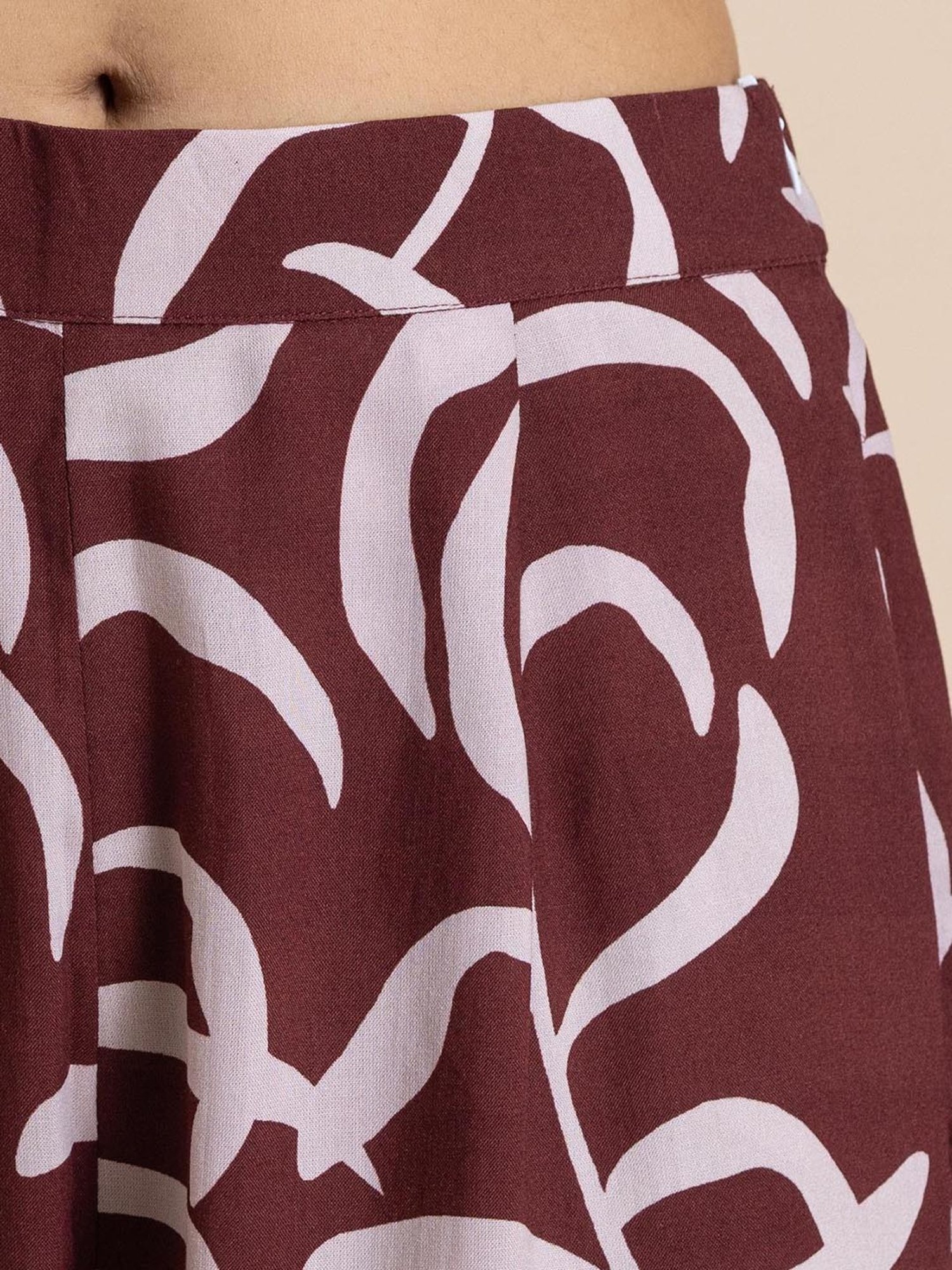 Moomaya Maroon Printed Co-Ord Set