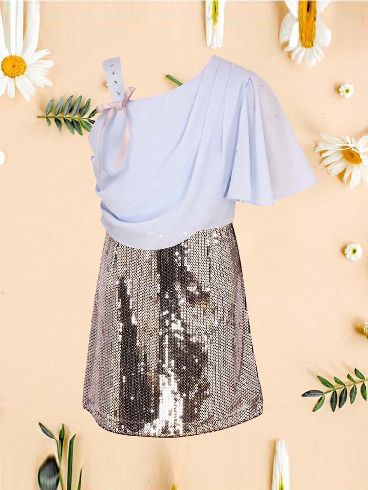 Many Frocks Kids Red Solid Dress