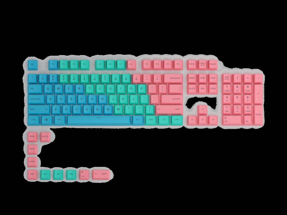 Glorious GPBT Keycaps, Gorgeous cherry-profile keycaps,super-durable PBT plastic,in a variety of vibrant colorways-Pastel