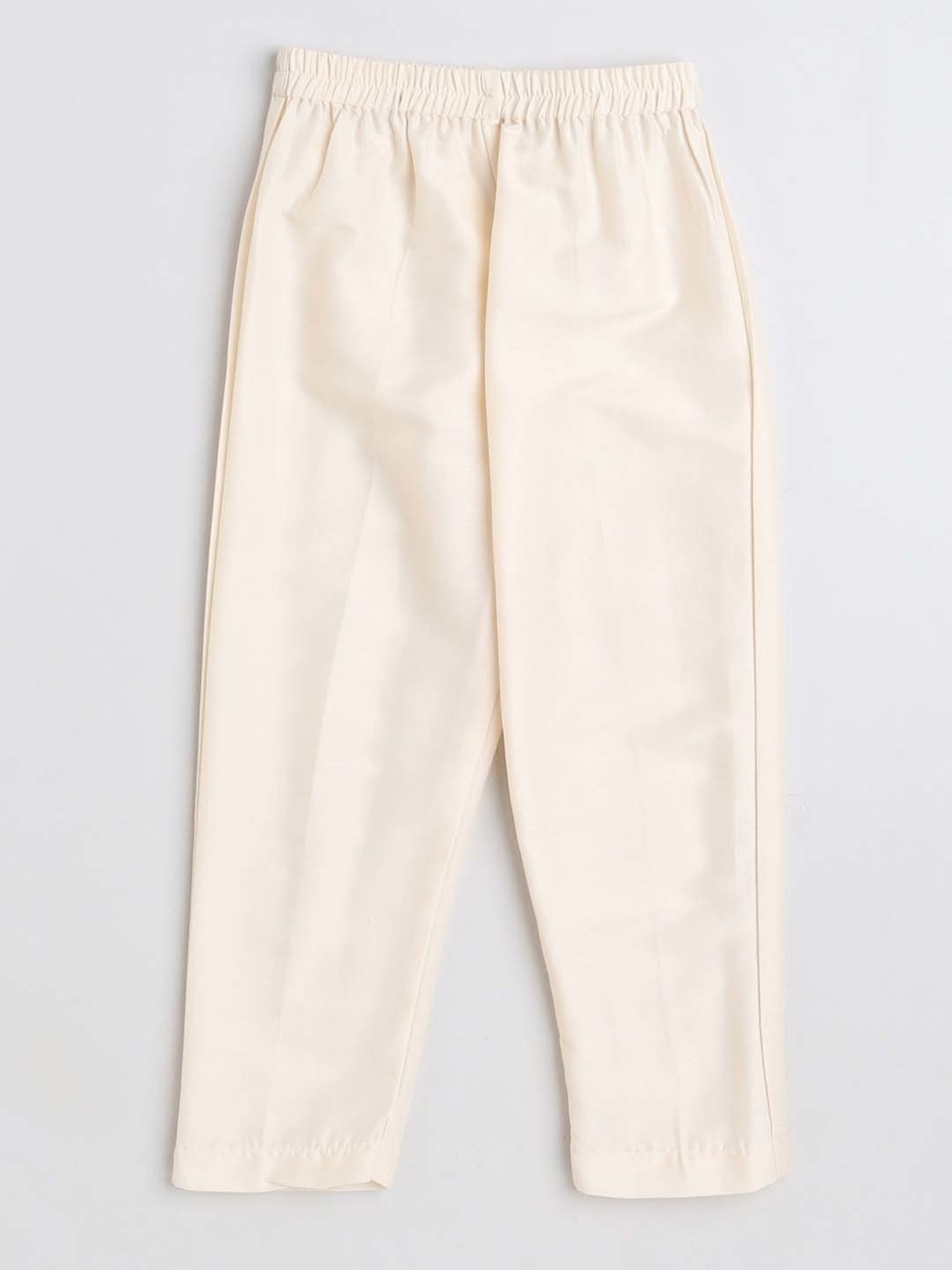 The Magic Wand Kids Maroon & White Cotton Printed Full Sleeves Kurta Set