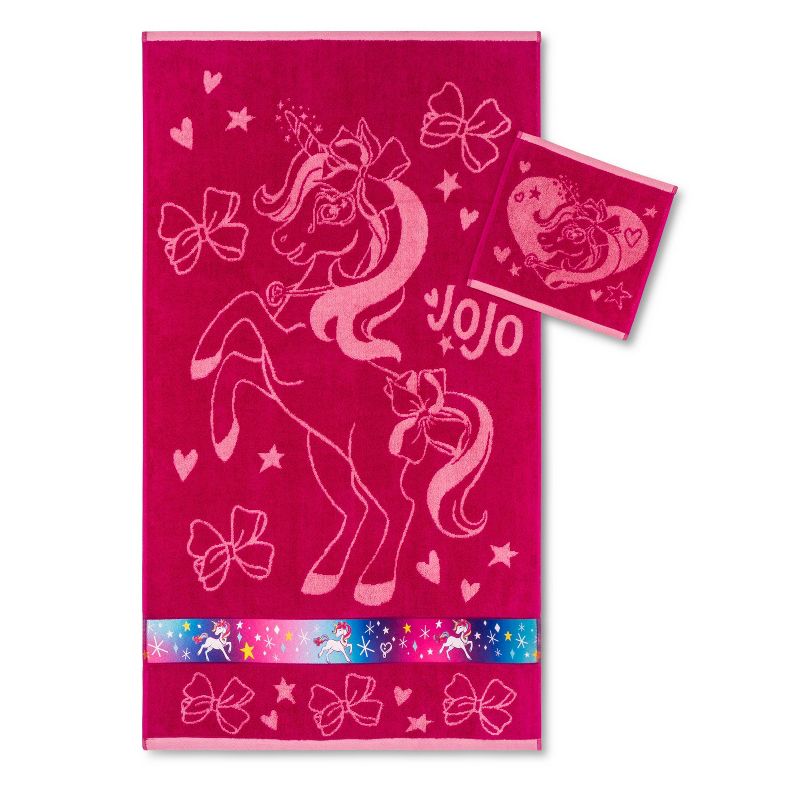 Nickelodeon JoJo Siwa Bath Towel Wash Cloth Set