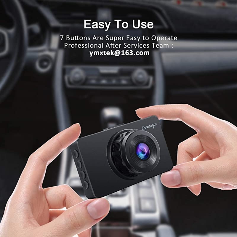 Cam 2021 New Model 1080P FHD DVR Car Driving Recorder 3 Inch LCD Screen 170&deg; Wide Angle GSensor Parking Monitor Loop Recording WDR with Night Vision Motion Detection
