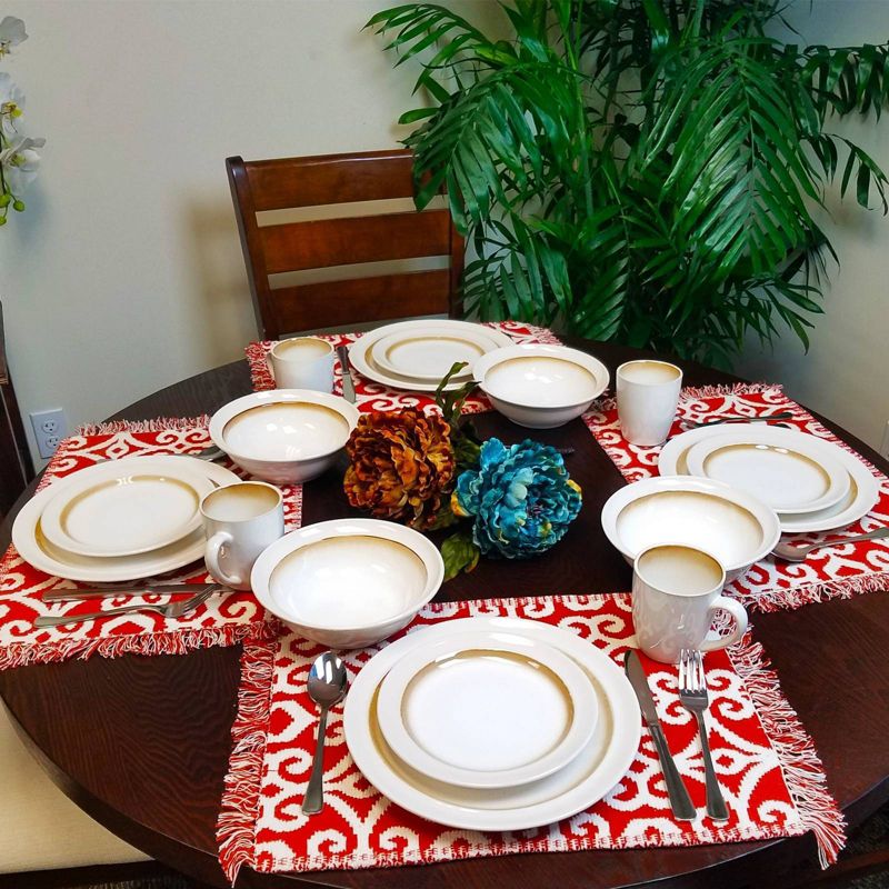 Gibson Home 16pc Stoneware Lawson Dinnerware Set