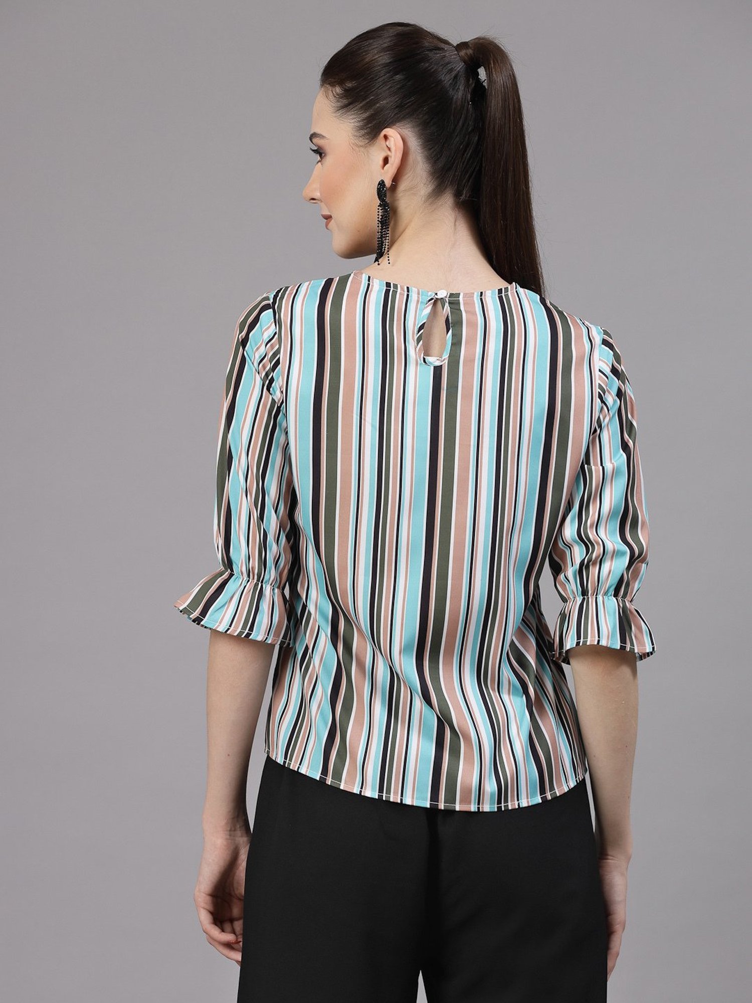 Style Quotient Multicolor Striped Top