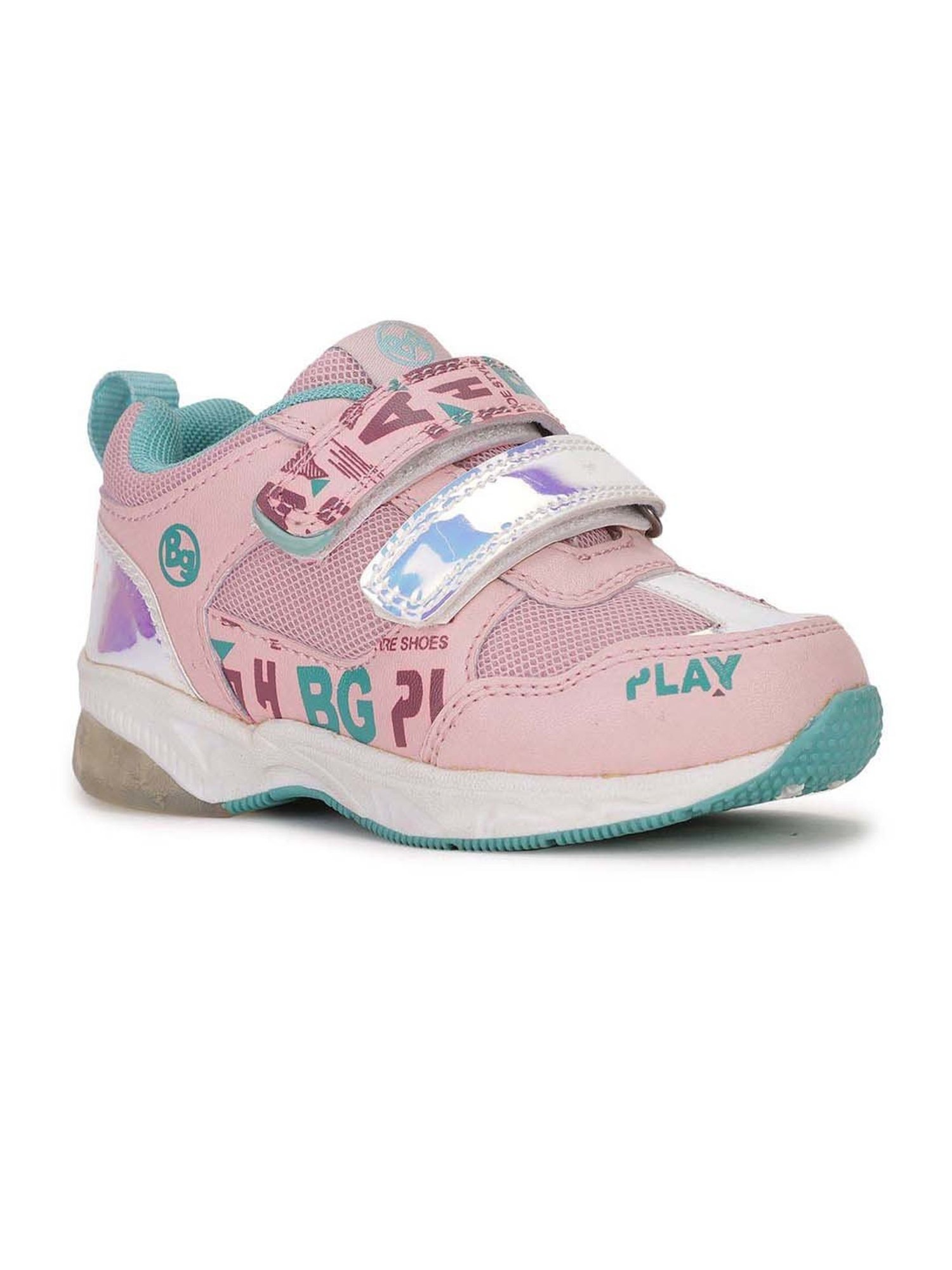 Bubblegummers by Bata Kids Baby Pink & Blue Velcro Shoes