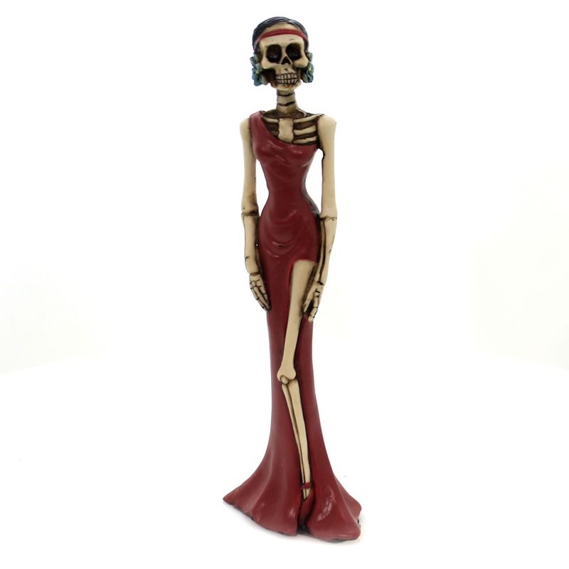 Halloween 7.75" Day Of Dead Red Lady Summit Collection  -  Decorative Figurines