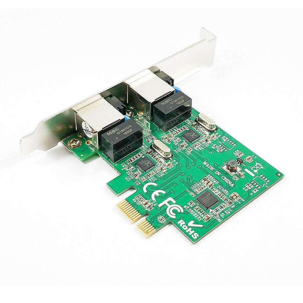 X-MEDIA 2-Port Dual Gigabit 1000Mbps PCI Express PCIe Network Adapter Card