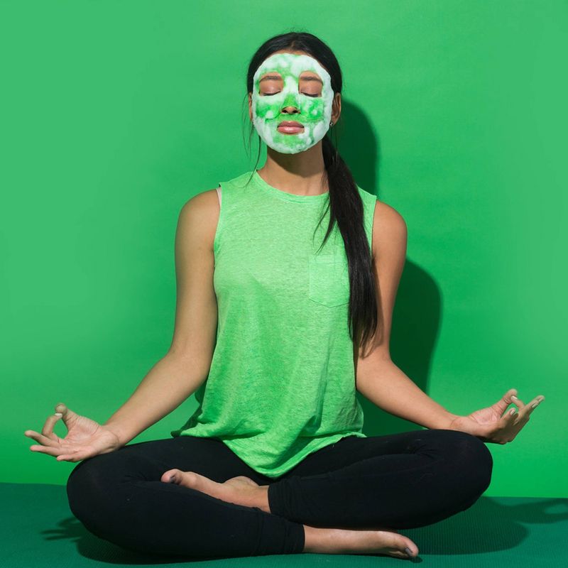 Yes To Cucumbers Calming Bubbling Paper Single Use Face Mask - 0.67 fl oz