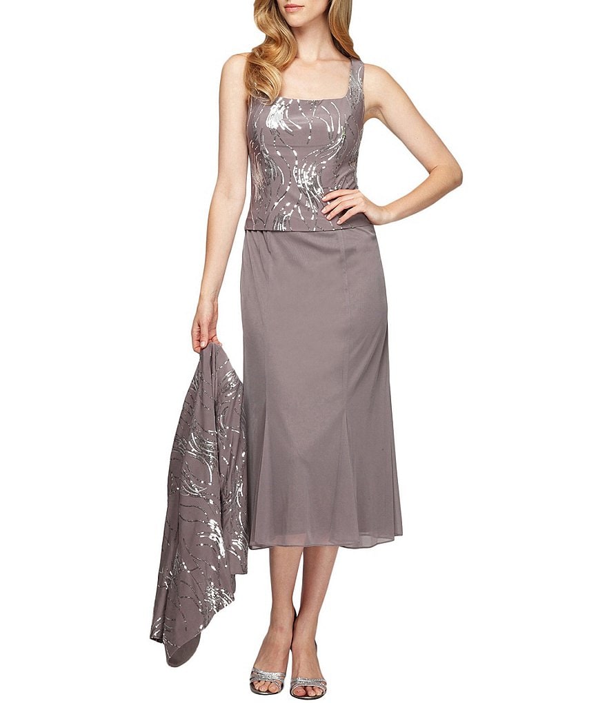 Le Bos 3-Piece Embroidered Trim Duster Pant Set