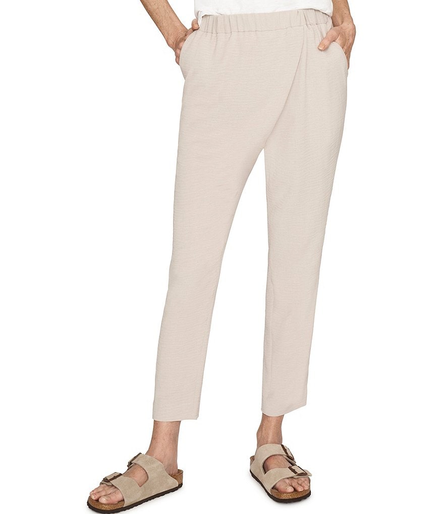 b new york Recycled Poly Crossover Harem Ankle Length Pull-On Pants