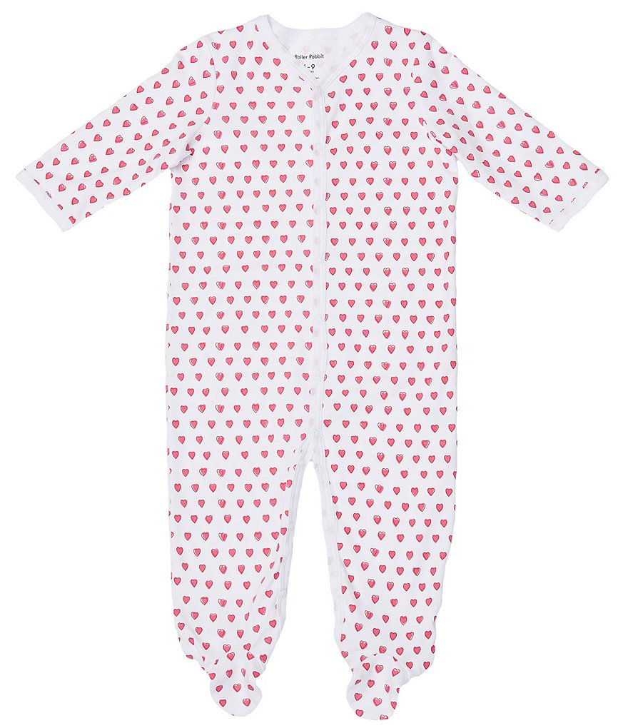 Roller Rabbit Baby Girls Newborn-9 Months Hearts Family Matching Footed Sleeper