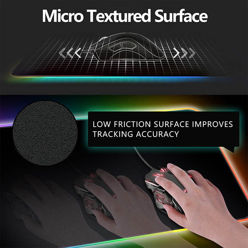 GTRACING RGB Gaming Mouse Pad,Extended Computer Keyboard Mat with Lighting Modes and Durable Stitched Edges and Non-Slip Rubber Base, Computer Keyboard Mousepads Mat,31.5X 11.8in