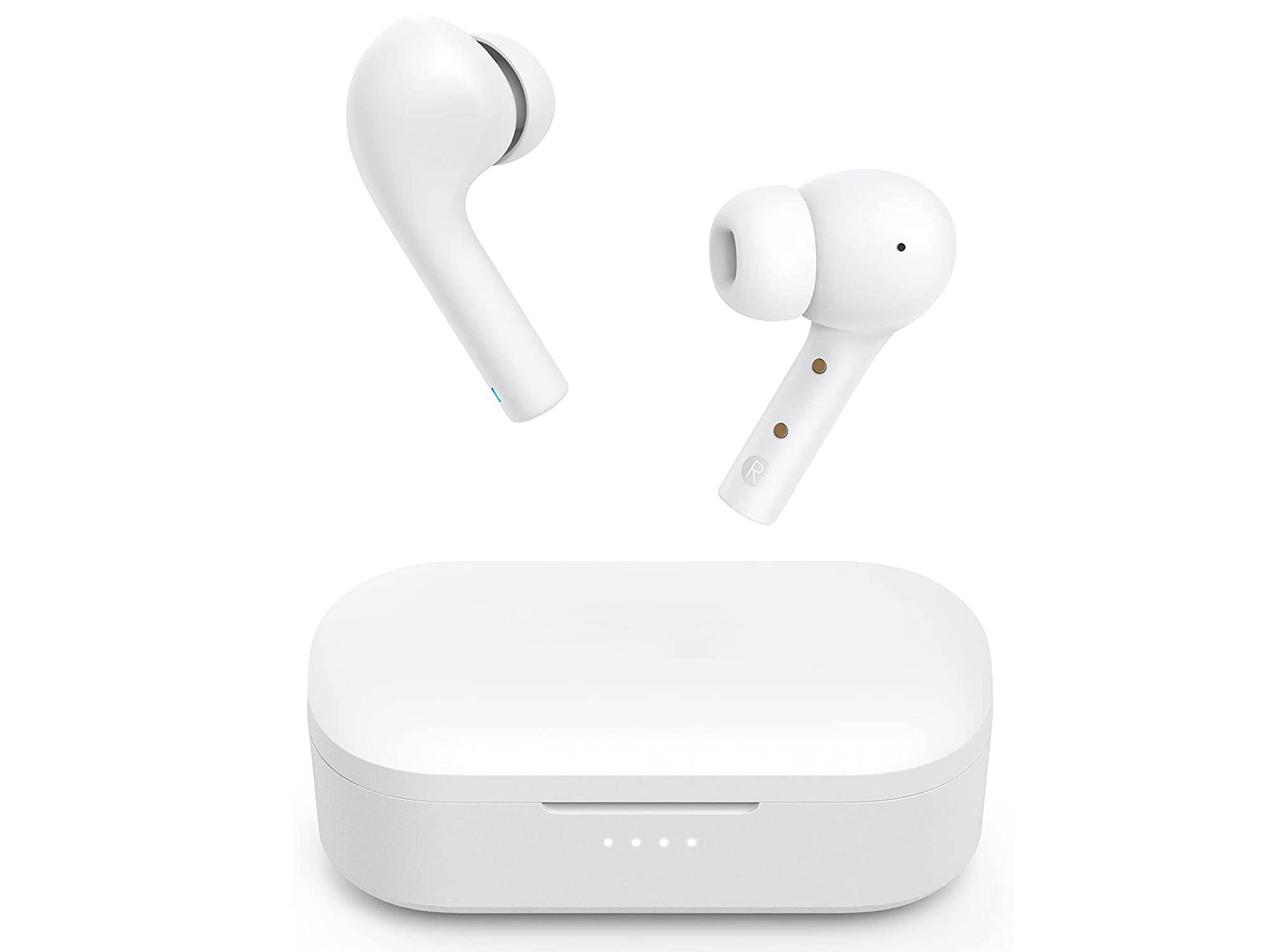 Upgraded Wireless Earbuds, Bluetooth Headphones with Noise Cancelling Mics, 30H Playtime, IPX6 Waterproof Bluetooth Earphones in-Ear with 5 Sizes Tips for iPhone, Android, Charging Case Included