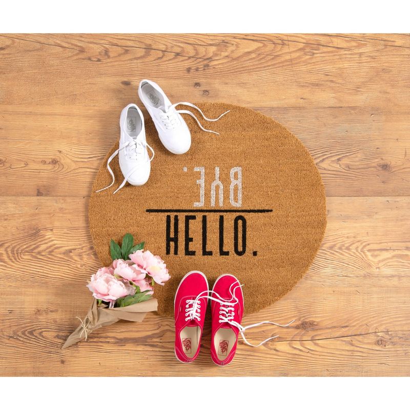 "Hello. / Bye." Doormat - Shiraleah
