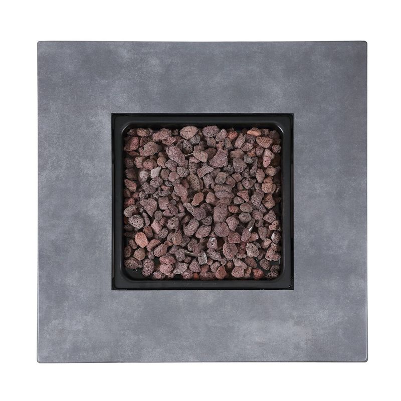 Wakefield Gas Outdoor Fire Pit with Concrete Resin Mantel - Fire Island