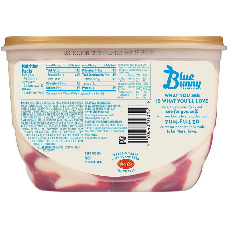 Blue Bunny Cherrific Cheesecake - 46 fl oz
