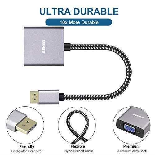 DisplayPort to VGA, Benfei DisplayPort to VGA Adapter Male to Female Gold-Plated Cord Compatible for Lenovo Dell HP and Other Brand