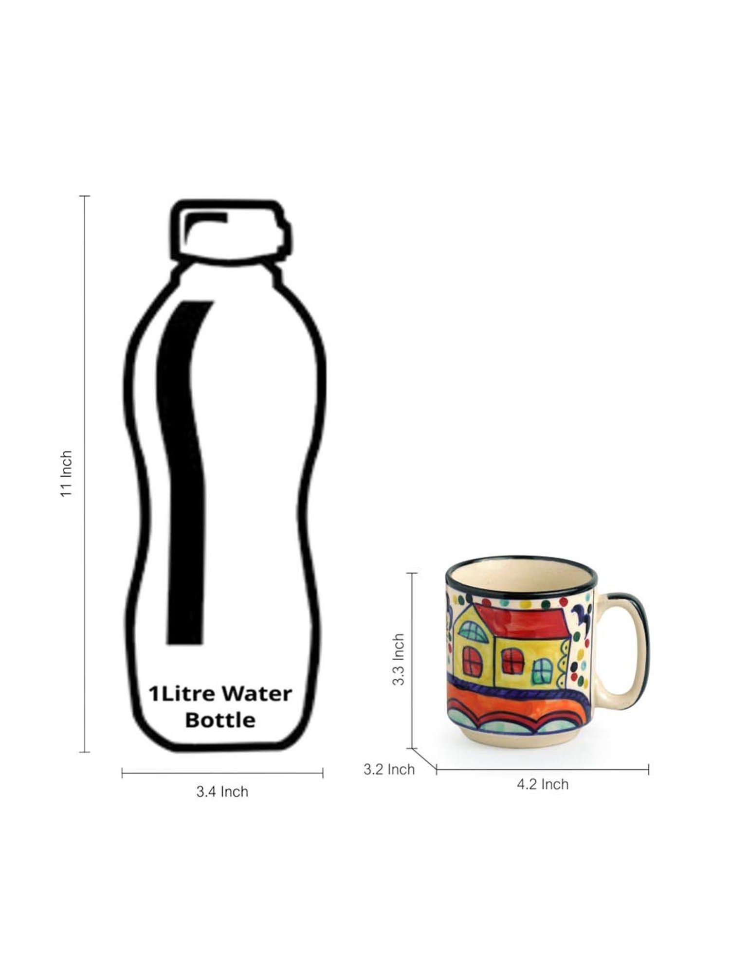 ExclusiveLane Strokes Of Paint- The Hut Multicolor Ceramic Coffee Cup (0.22 L) - Set of 12