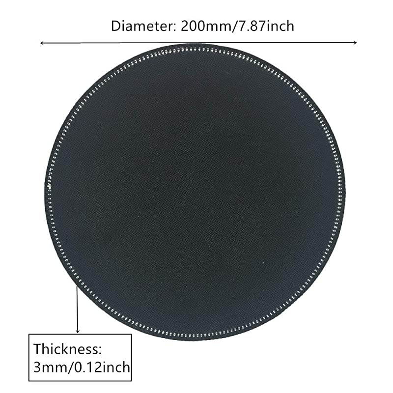 Pad, Personalized Round Mat, Small Circular Pad with Animal Design, Anti-Slip Rubber pad with Stitched Edges, Cute Office Pad for Girls & Women, Fox