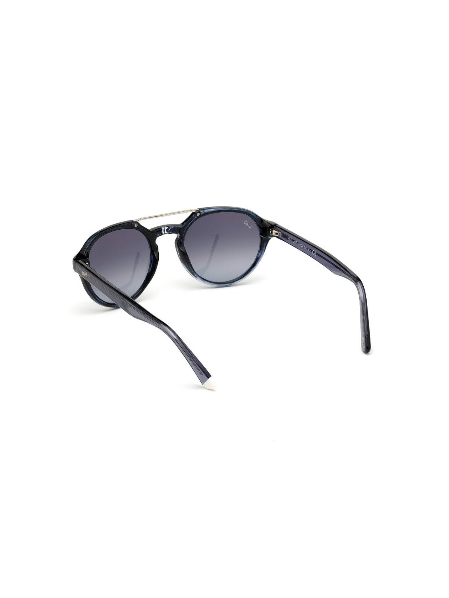 Web Eyewear Grey Round Sunglasses for Men Designed in Italy