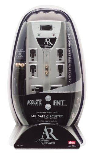 Acoustic Research AR-10V 10-Outlet, 1736 Joule, 75,000 CEW Surge Protector