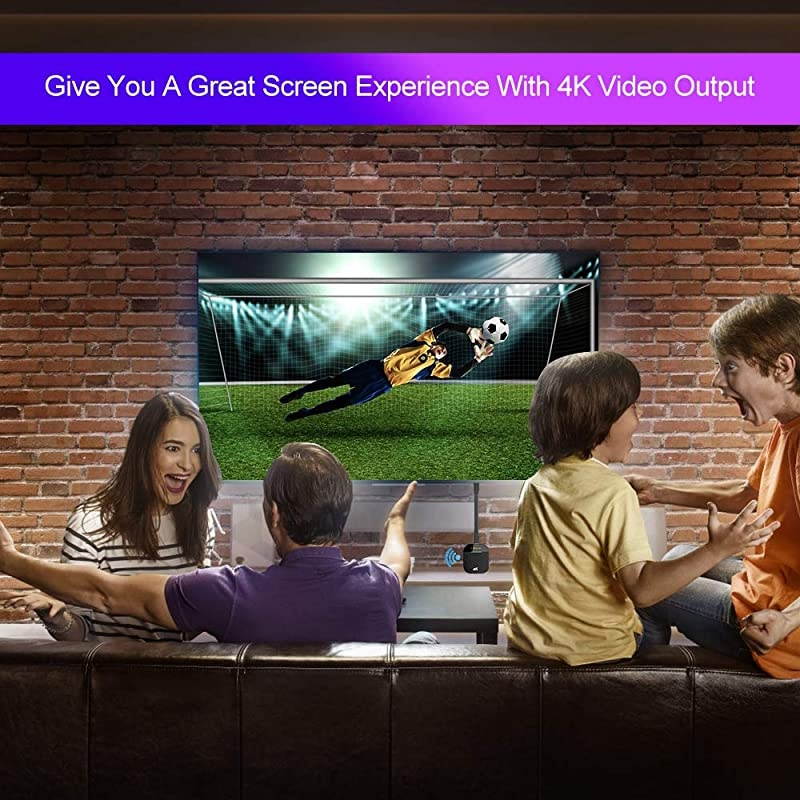 4K WiFi Display Dongle, Wireless HDMI Display Adapter, Dual-Band 5G WiFi Wireless Display Receiver, Fit for Phone Pad Laptop Android Miracast Dongle for HD TV, Projector, Monitor