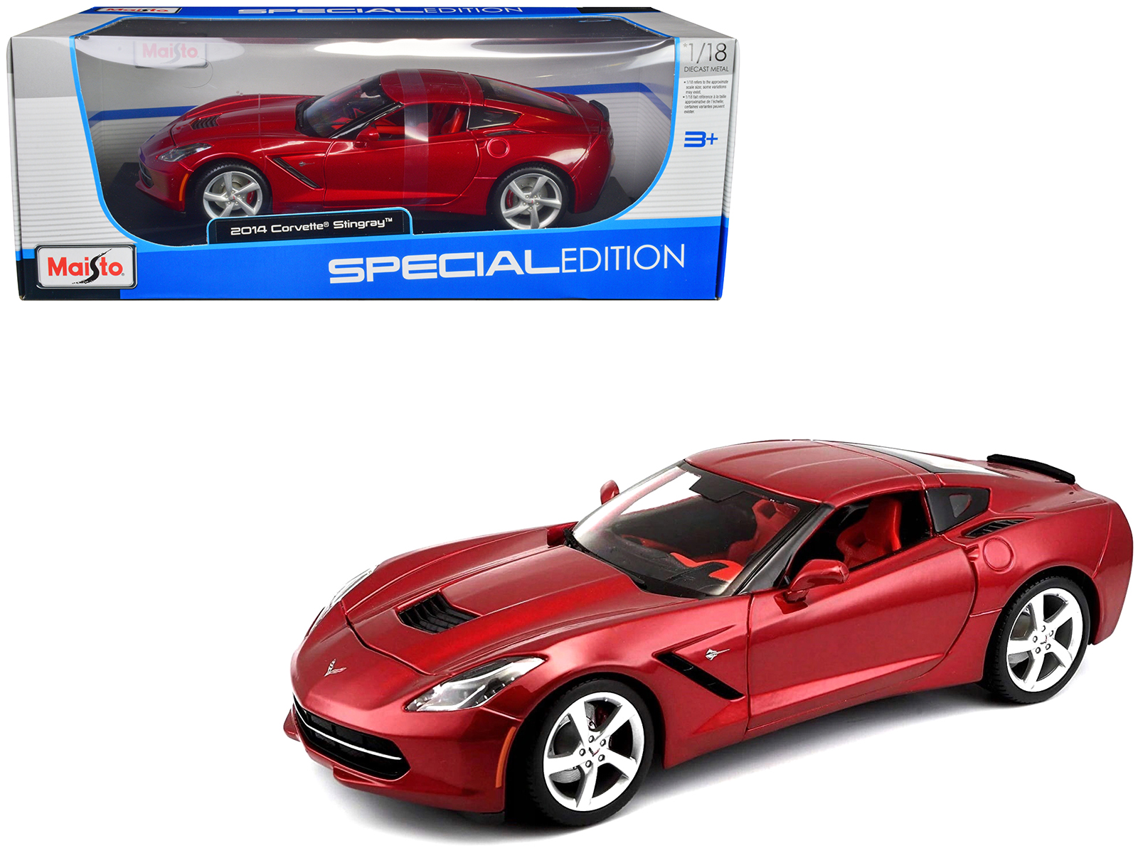 2019 Chevrolet Corvette Z06 Sebring Orange with Black Hood "Sports Cars" Series 1/64 Diecast Model Car by Auto World
