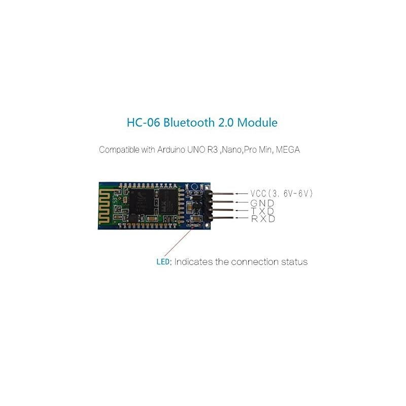 HC06 RS232 4 Pin Wireless Bluetooth Serial RF Transceiver Module BiDirectional Serial Channel Slave Mode for Arduino