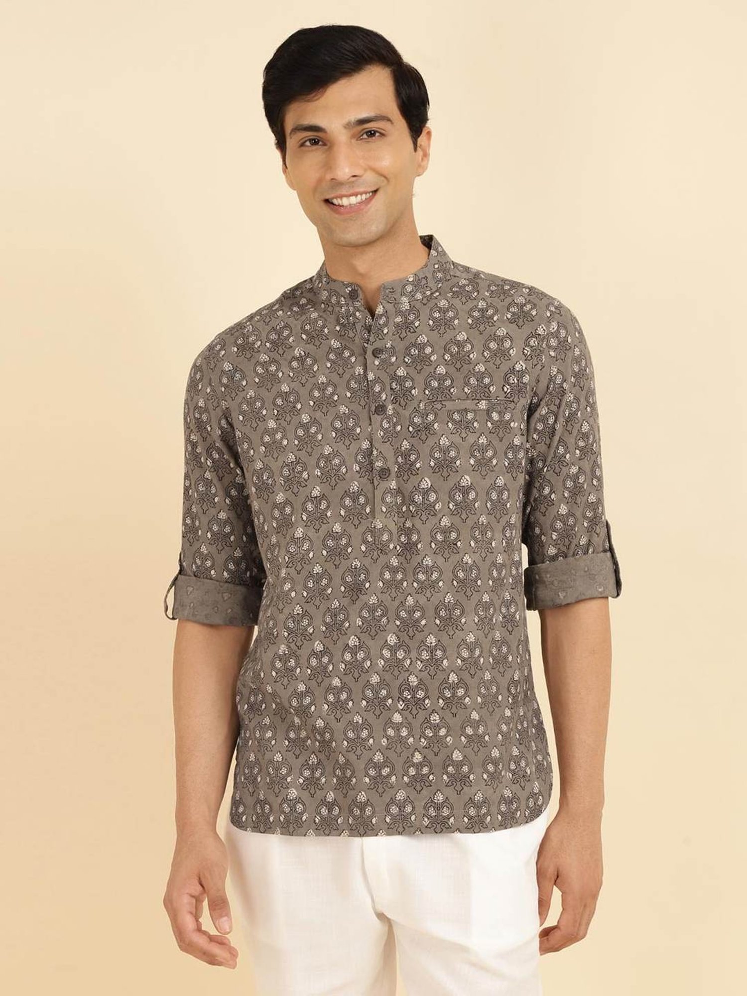 High Star Red Cotton Relaxed Fit Striped T-Shirt