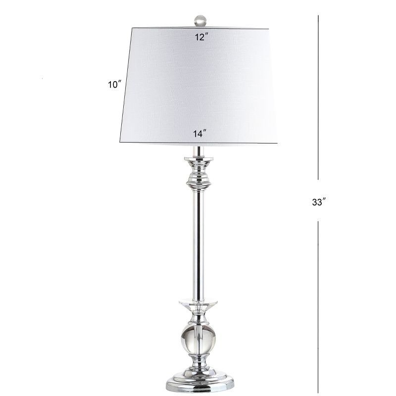 33" (Set of 2) Elizabeth Crystal Table Lamp (Includes LED Light Bulb) Clear - JONATHAN Y