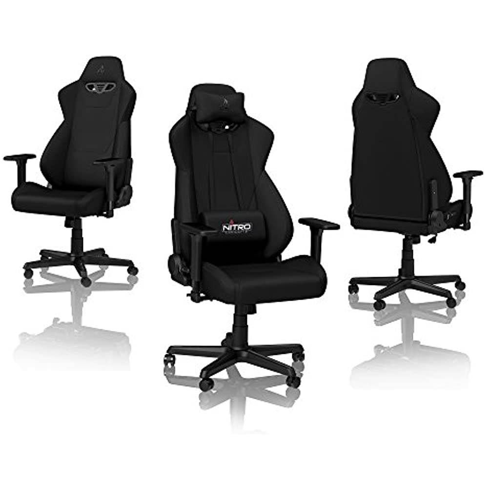 Nitro Concepts S300 Stealth Black Ergonomic Office Gaming Chair - NC-S300-B