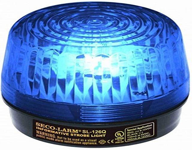 Seco-Larm Enforcer Xenon Strobe Light, 12VDC, Blue Lens (SL-126Q/B)