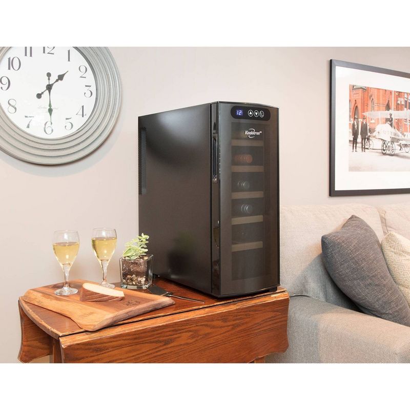 Koolatron 12-Bottle Deluxe Wine Cooler - Black